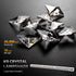 YITAHOME Vanity Light Crystal Bathroom Vanity Lights Fixtures Modern Wall Lighting for Bathroom Chrome Cube Wall Light for Bathroom Living Room Bedroom Wardrobe Cabinet