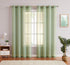Green Linen Sheer Curtain Panel Pairs with Grommets/Eyelets Rustic Window Drape Treament Decoration for Living Room Bedroom Farmhouse, 54x63 Inch, 2 Panels, Sage