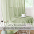 Green Linen Sheer Curtain Panel Pairs with Grommets/Eyelets Rustic Window Drape Treament Decoration for Living Room Bedroom Farmhouse, 54x63 Inch, 2 Panels, Sage