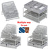 SimpleHouseware Mesh Desk Organizer with Sliding Drawer, Double Tray and 5 Stacking Sorter Sections, Silver