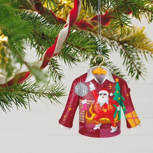 Hallmark Keepsake Christmas Ornament 2021, Disco Inferno Santa Crazy Christmas Sweater, Musical