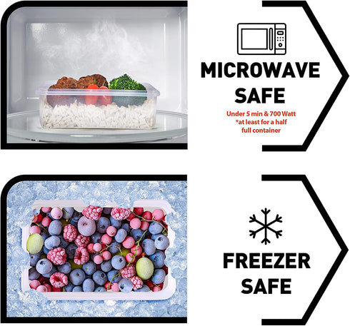 Fullstar (9 Pack) Food Storage Containers with Lids - Plastic Food Containers with Lids - Plastic Containers with Lids BPA-Free - Leftover Food Containers - Airtight Leak Proof Food Container
