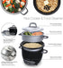 Aroma Housewares 6-Cup (Cooked) Pot-Style Rice Cooker and Food Steamer, Black ARC-743-1NGB