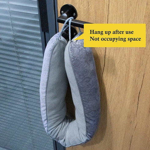 fowong 30 Inch Door Snake Draft Stopper, Under Door Weather Insulator Seal Heavy Duty Decorative Door Guard Energy Saver (Grey)
