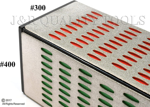 4 Sided Sharpening Stone Diamond Hone Block Kitchen Knife Sharpener Whetstone