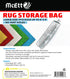 Rug Storage Bag and Zip Tie - NO Vent Holes - Large Size Fits Rugs up to 6' x 9' - Protects Rolled Rugs for Moving or Storage