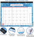 2022 Desk Calendar - Monthly Desk/Wall Calendar, Premium Thick Paper + Corner Protectors - 12 Different Themes 22" — 17", Jan 2022 - Dec 2022, Large Ruled Blocks