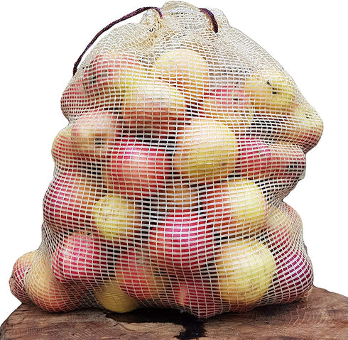 ShoplineON Reusable Vegetable Storage Bags 30 lbs Heavy Duty Grocery Mesh Sacks Holds up to 30 lbs - Breathable Produce Citrus Potato Onion Storage - Washable Net Bags 18? x 26? Pack of 5