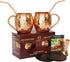 Moscow Mule Copper Mugs - Set of 2 - 100% HANDCRAFTED Pure Solid Copper Mugs - 16 oz Gift Set with Cocktail Copper Straws, Jigger & 2 Coasters by Copper-Bar