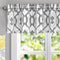 DriftAway Evelyn Ikat Fleur Floral Pattern Window Curtain Valance 52 Inch by 14 Inch Gray