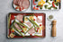 New Star Foodservice 38439 Commercial-Grade 18-Gauge Aluminum Sheet Pan/Bun Pan & Silicone Baking Mat Set, 13" L x 18" W x 1" H (Half Size)