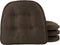 Klear Vu Omega Gripper Tufted Furniture Safe Non-Slip Dining Chair Cushion, Chestnut, 4-Pack