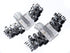 12 Quality Pants Hangers Heavy Duty Add-on Skirt/Slack Metal Hanger, Extra Wide Adjustable Clips, Multi Stackable Add on Hangers, Chrome, Jeans, Bottoms (12)