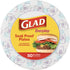 Glad Round Disposable Paper Plates 10 in, Blue Flower|Soak Proof, Cut Proof, Microwave Safe Heavy Duty Paper Plates 10"|50 Count Bulk Paper Plates, Paper Plates 10 Inch, Bulk for Parties and Occasions