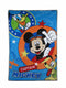Disney Mickey Mouse Captain Mickey Super Soft Toddler Blanket, Blue, Orange