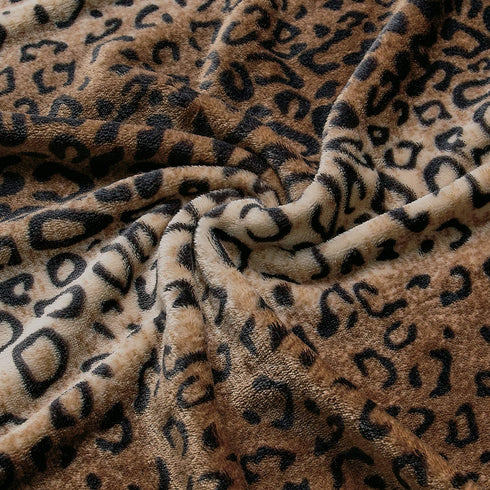 softan Leopard Print Flannel Blanket Lightweight Super Soft Ultra Luxurious Plush Fleece Blankets (Leopard, Throw(50"×60"))