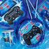 DECORLIFE Video Game Party Supplies Serves 24, Complete Gamer Party Supplies Includes Tablecloth, Popcorn Boxes, Blue, Total 200pcs for Boys Birthday