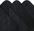 Polyte Premium Microfiber Cleaning Towel,16 x 16 in, 12 Pack (Black)