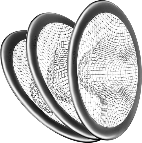 Hair Catcher Drain Cover, Sink Strainer, Small Drain Protector 3", Kitchen Drain Catcher, Shower Sink Drain Cover Mesh (Pack of 3)