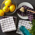 DII Basic Terry Collection Windowpane Dishcloth Set, 12x12, Eggplant, 6 Piece