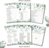 Baby Shower Games (Set of 6 Fun Activities for 25 Guests), Neutral Greenery Floral Eucalyptus Theme For Boy or Girl