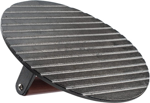 Bellemain Cast Iron Grill Press, Heavy-duty bacon press with Wood Handle, 8.5-Inch Round