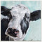 The Stupell Home D©cor Collection Gentle Farm Cow Painting on Blue Wall Plaque Art, 12 x 0.5 x 12, Multi-Color