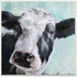 The Stupell Home D©cor Collection Gentle Farm Cow Painting on Blue Wall Plaque Art, 12 x 0.5 x 12, Multi-Color