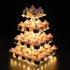 Weddingwish Pastry Stand 4 Tier Acrylic Cupcake Display Stand Cake Stand Dessert Stand Cupcake holder Pastry serving platter Candy Bar Party Décor Wedding Birthday Holidays?Christmas?Yellow Light?