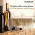 MATANA 50 Gold Glitter Plastic Wine Glasses for Weddings & Parties, 6oz - Sturdy & Reusable