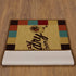Ottomanson Laundry Collection Checkered Border Rubberback Area Rug/Mat, 2'3" x 3', Multicolor