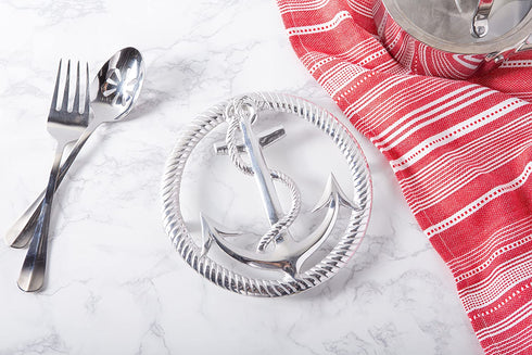 DII Trivet Collection, Casted Metal, 8x8", Anchor & Rope, 2 Piece