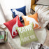 Emvency Set of 4 Throw Pillow Covers Dinosaur Tyrannosaurus in Rawr Brachiosaurus Red Navy Blue Prehistoric Paleontologist Decorative Pillow Cases Boys Room Home Decor Square 18x18 Inches Pillowcases
