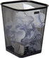 Mind Reader 2SQUAGA-BLK 2-Piece Garbage Waste Basket Recycling Bin Set, Square Metal Mesh, Black