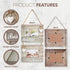 Beautiful Memories Rustic Double Wall Hanging Farmhouse 4x6 Picture Frame Set - A Decorative Collage Photo Frames with Whitewash Style Wood and Shabby Chic Decor. Marcos Para Fotos De Pared.