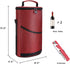 ALLCAMP 2 Bottle Wine Tote Carrier - Insulated Portable Padded Canvas Wine Bag for Travel, BYOB Restaurant, Wine Tasting, Party, Great Christmas Day Gift for Wine Lover?Red