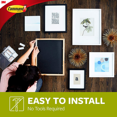 Command Picture Hanging Kit, Various Sized Picture Hanging Hooks and Strips to Hang Up to 15 Pictures, Indoor Use, Decorate Damage-Free