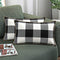 decorUhome Set of 2 Buffalo Plaid Check Throw Pillow Covers Farmhouse Decorative Fall Pillow Cases for Bed Couch Sofa, 12x20 Inch, Black and White