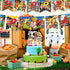 38 Pcs Zenon Farm Theme Birthday Party Decorations,Party Supply Set for Kids with 1 Happy Birthday Banner Garland , 13 Cupcake Toppers, 18 Balloons,6 Spiral for Party Decorations