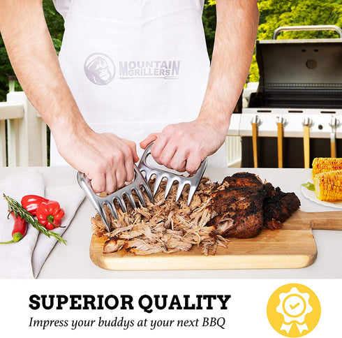 Meat Claws Meat Shredder for BBQ - Perfectly Shredded Meat, These Are The Meat Claws You Need - Best Pulled Pork Shredder Claw x 2 For Barbecue, Smoker, Grill (Stainless Steel)