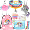 Hevout 8 pcs Unicorn Gifts for Girls Teen Necklace Bracelet Jewelry Hair Ties Backpack Slap Bracelet Stickers Keychain Coin Purse Accessories Stuff Party Favors Birthday Gifts Set for Women