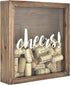 MCS 66959 Bar None Cheers Wine Cork Holder Shadowbox, 10"x10", Brown