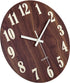 Jomparis 12" Night Light Function Wooden Round Wall Clock Vintage Rustic Country Tuscan Style for Kitchen Bedroom Office Home Silent & Non-Ticking Large Numbers Battery Operated Indoor Clocks