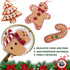 Gingerbread Christmas Ornaments - Man Boy Girl Tree Candy Cane Cookie Rustic Christmas Decorations Set of 4 - Claydough Christmas Tree Decorations - Christmas Tree Ornaments with Gift Box
