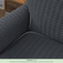 CHUN YI 5 Piece Stretch Oversized Sofa Slipcover Stretch Couch Cover, 4 Seater Houndstooth Couch Slipcover with Separate Cushions, Swallow Gird Spandex Fabric (Dark Gray)