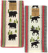 Kay Dee Designs Simple Living Moose & Bear Waffle Tea Towel Kitchen Dishtowel Set, Classic Flat Tea Towel Ideal for Drying Glassware and Everyday Kitchen Tasks