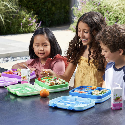 Bentgo® Kids Children™s Lunch Box - Leak-Proof, 5-Compartment Bento-Style Kids Lunch Box - Ideal Portion Sizes for Ages 3 to 7 - BPA-Free, Dishwasher Safe, Food-Safe Materials (Green)