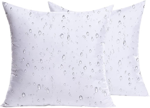 MIULEE Pack of 2 Outdoor Pillow Inserts Waterproof 18x18 Throw Pillow Inserts Decorative Premium Hypoallergenic Pillow Stuffer Sham Square for Bed Couch Sofa Cushion Patio Furniture