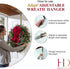 Haute Decor Adjustable Length Wreath Hook and Hanger - 2PACK- Oil Rubbed Bronze - Holds up to 20 lbs.