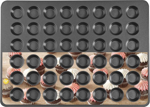 Wilton Perfect Results Non-Stick Mega Mini Muffin Pan & Mini Cupcake Pan, 48-Cup Pan, Steel